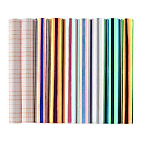 Holographic Adhesive Craft Vinyl 30.5x30.5cm/12x12In 7 Assorted Colors with 2 Pieces of Transfer Film Compatible with