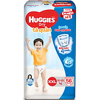 Tã Quần Huggies Dry Gói Cực Đại XXL56 (56 Miếng)