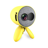 YG220 LED Projector Portable HD 1080P LED Projector with Built-in Speaker Multiple Ports for Office Home Theater Yellow
