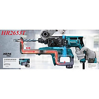 HR2653T MÁY KHOAN BÊ TÔNG MAKITA VỚI HỆ THỐNG HÚT BỤI -) - Hàng Chính Hãng