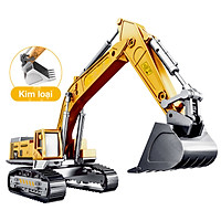 Đồ chơi mô hình xe xúc KAVY chất liệu hợp kim và nhựa nguyên sinh an toàn, chi tiết sắc sảo, các khớp chuyển động