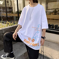 5 Color【M-3XL】 Summer New StyleFashion Short Sleeve T-shirt Men Personality Printed Graphic Breathable Oversize Student Couple Short T-shirt Couple Wear Unisex Half Sleeve T-shirt