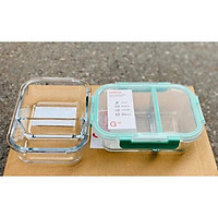 Hộp thủy tinh chia ngăn Glass Food Container LLG457