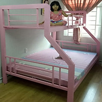 Giường tầng sắt hộp 1m4x1m6 x2m