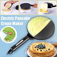 3PCS/Set Multifunction Black Electric Pancake Crepe Maker Pan Pizza Machine 7.9"x16.5"