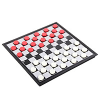1 Set Checkers Folded Magnetic Plastic Collapsible Checkers Set Draughts Checkers Chess