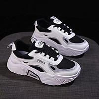 Giày thể thao sneaker nữ Fashion phản quang đế độn 5 phân siêu êm chân