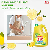 Nước rửa chén Lix siêu đậm đặc chiết xuất chanh can 3.6kg