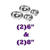 Stove Drip Pans Replacement for Etc, Two 190mm,Two 238mm