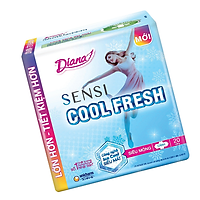 Băng vệ sinh Diana Sensi Cool Fresh siêu mỏng cánh dài 23cm gói 20 miếng - 10439
