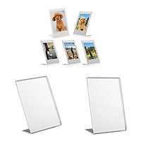 2x Acrylic Photo Frame For Mini 9 8 90 7s 25 50s Film Paper 3" Photo
