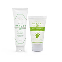 Combo 1 sữa rửa mặt + 1 gel dưỡng ẩm từ nha đam cho da mụn Jorubi cleanser 100ml + aloe vera gel 40ml
