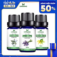 Bộ 3 Tinh Dầu Hương Hoa Lorganic: Ngọc Lan Tây + Oải Hương + Hương Thảo (10ml / Chai)