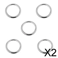 2x5 Pieces Smooth Welded Polished Boat Marine Stainless Steel O 4 X 25mm