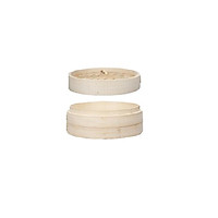 Home 6/7/8 Inch Bamboo Steamer - Classic Traditional Design - Healthy Cooking - Great for dumplings, vegetables, chicken, fish - Steam Basket Natural