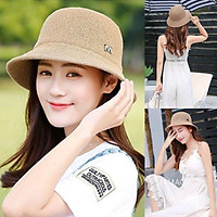 Nón cói, mũ cói chữ M, nón cói mềm thời trang phong cách nhẹ nhàng xinh xắn MD13
