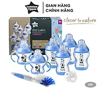 Bộ bình sữa Tommee Tippee Closer to Nature Newborn - Xanh