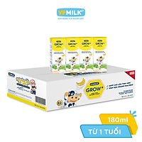 Sữa Tiệt Trùng Có Đường VPMilk Grow+ Vị Chuối Hộp 180ml (Thùng 48 Hộp)