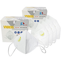 Hộp 10 Cái Khẩu Trang VNN95 PT Mask, Có Van Thở, kháng Khuẩn, Chống Bụi Siêu Mịn PM2.5, Màu Trắng - Đạt Các Chứng Chỉ ISO 13485, ISO 9001, CE, FDA.