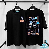 ÁO THUN NAM MÀU ĐEN VẢI COTTON ÁO THUN TSHIRT UNISEX NAM NỮ THỎ INSANE