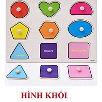 Bảng ghép gỗ, ghép núm ( số, chữ, con vật, phương tiện giao thông, hình khối)