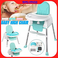 Ghế Ăn Dặm Cho Bé Đa Năng - Ghế Tập Ngồi Gấp Gọn 3 In 1 Có Điều Chỉnh Độ Cao - Hàng chính hãng