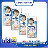 Combo 4 Gói Tã Quần Moony Bé Gái Gói Đại XL38 (38 miếng)