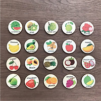 Tìm cặp đôi, tìm cặp hình giống nhau rèn luyện trí nhớ bằng gỗ-Hình các loại quả