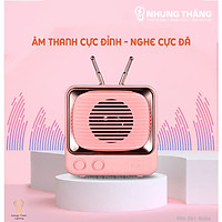 Loa Blutooth Mini DW02 - Phong Cách Retro - 4 Màu Thanh Lịch - Công Nghệ Bluetooth 5.0 - Tích Hợp Đài FM - Có Video