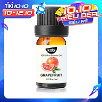 Tinh Dầu Bưởi Hồng Kobi - Tinh Dầu Thiên Nhiên Nguyên Chất, Tinh Dầu Xông Phòng, Giúp Giảm Stress, Xua Đuổi Côn Trùng Và Khử Mùi Hiệu Quả, Thích Hợp Dùng Với Đèn Xông Và Máy Khuếch Tán Tinh Dầu (5ml)