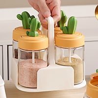 Sét 4 lọ đựng gia vị xương rồng cao cấp