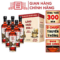 Nước mắm nhỉ Làng Chài Xưa truyền thống nhãn đỏ thùng 6 chai thủy tinh 500ml cốt nhỉ đặc biệt vị đậm đà gu ông bà xưa nước mắm nguyên chất sạch nước mắm nhĩ từ thùng lều gỗ 100% cá cơm tươi muối tinh khiết không chất bảo quản