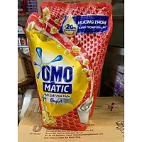 Nước giặt OMO Matic Comfort tinh dầu thơm cho máy giặt cửa trên gói 2,3kg