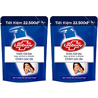 Combo 2 Nước rửa tay Lifebuoy sữa dưỡng ẩm túi 450g
