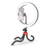 Bộ đèn LED vòng 10 inch chụp ảnh có thể điều chỉnh độ sáng thông minh điều khiển từ xa