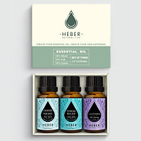 Set 3 Chai Tinh Dầu Xông Phòng Ngủ Heber Natural Life | Ngủ Ngon - Oải Hương - Giảm Stress | 100% Thiên Nhiên Nguyên Chất l 10ml