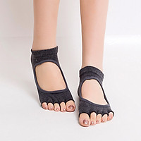 Women Non Slip Yoga Socks Toeless Non Skid Socks with Grips for Pilates, Barre & Ballet