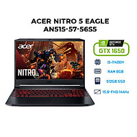 Laptop Acer Nitro 5 Eagle AN515-57-56S5 (Core i5-11400H/ 8GB DDR4/ 512GB SSD/ GTX 1650 4GB/ 15.6 FHD IPS, 144Hz/ Win11) - Hàng Chính Hãng