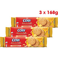 Combo 3 Gói Bánh Quy Cosy Wonderfulls Hạt Điều Và Bơ, Gói 168g