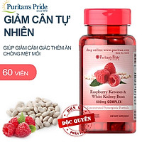 Viên uống hỗ trợ kiểm soát cân nặng, giữ cân, giữ dáng, giảm thèm ăn tự nhiên an toàn từ quả mâm xôi Raspberry Ketones and White Kidney Bean 600mg Complex của Puritan's Pride