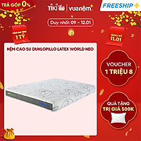 Nệm cao su Dunlopillo Latex World Neo độc quyền công nghệ Nanobiotic cải thiện tuần hoàn máu, thoáng mát, không bí bách