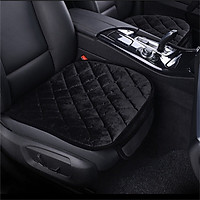 Huashi car seat cushion winter plush cushion padded non-slip base pad without backrest free bundled car with household seat cushion seat cover with mobile phone owner driving a set of black