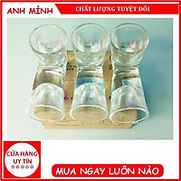 Bộ 6 ly uống rượu thủy tinh đế cao