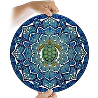 3D Sea Turtle Rotatable Wind-Bell Ocean Blue Bell Metal Pendant Domestic Decoration Handicraft