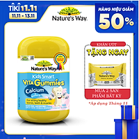 Kẹo Dẻo Canxi Cho Bé Nature’s Way Kids Smart Vita Gummies Calcium + Vitamin D 60 Viên