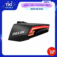 Đèn LED Xi Nhan Không Dây Gắn Đuôi Xe Đạp Điều Khiển Từ xa Sạc USB Meilan X5 Đen