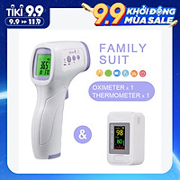 Nhiệt Kế Hồng Ngoại Không Tiếp Xúc Đo Trán Và Đo Nồng Độ Oxy Trong Máu