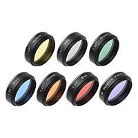 Andoer 1.25 Inches Telescope Eyepiece Filters Set Moon & Skyglow Filter CPL Filter Red Orange Yellow Green Blue Color