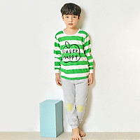Bộ đồ dài tay mặc nhà cotton mịn cho bé trai U1002 - Unifriend Hàn Quốc, Cotton Organic