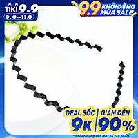 Bờm cài tóc nam - nữ màu đen lượn sóng bằng sắt siêu bền BN39